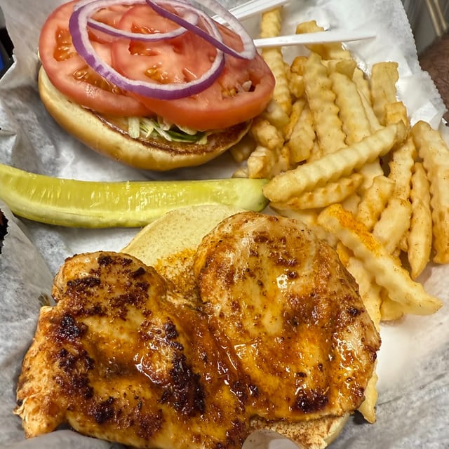 Grilled Cajun Chicken Sandwich.